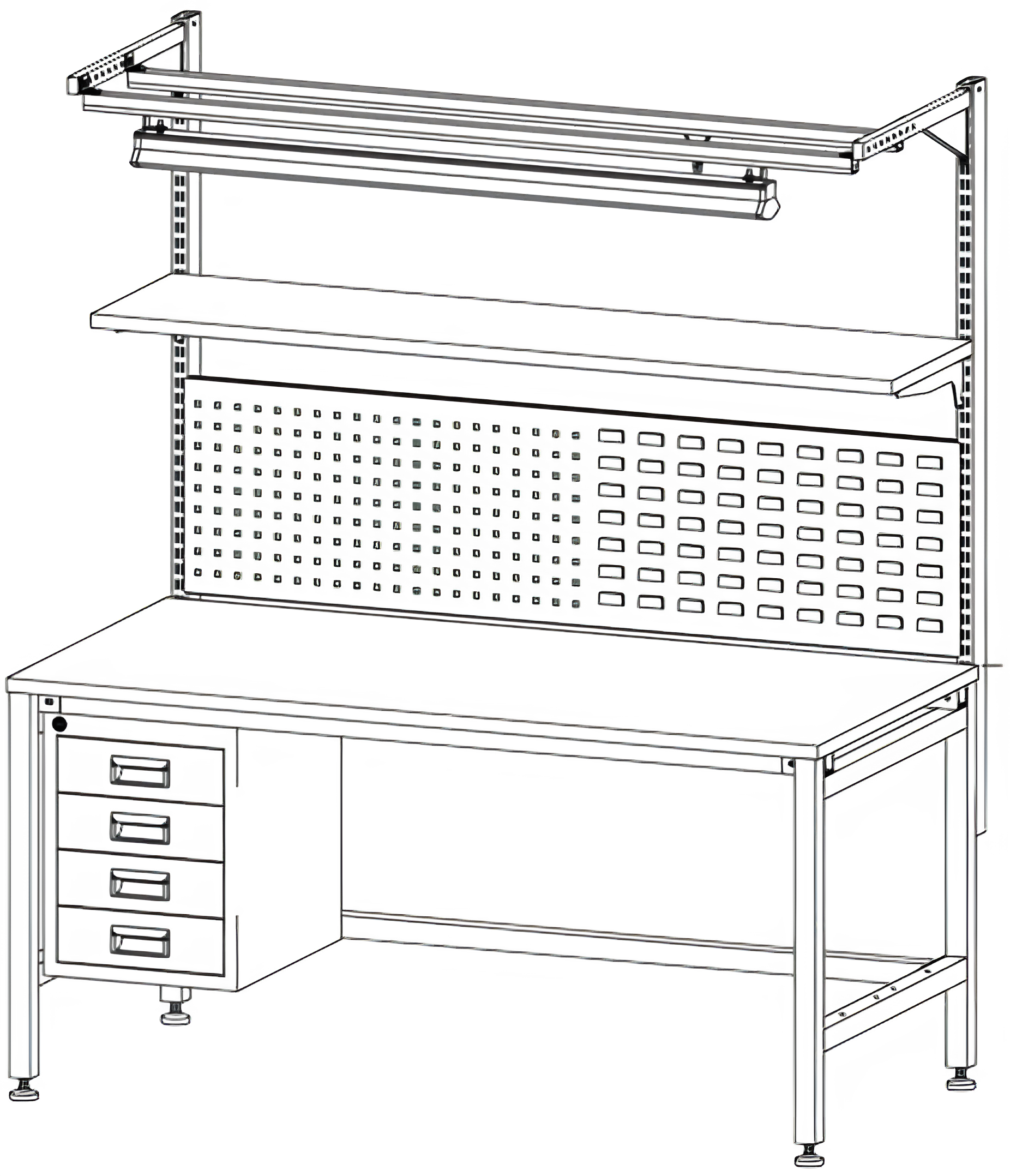 Medium Duty Workbench With Steel Worktop