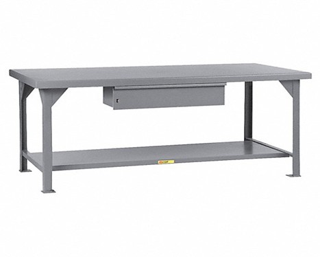 Durable steel work bench